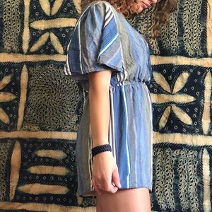Blue beachy romper